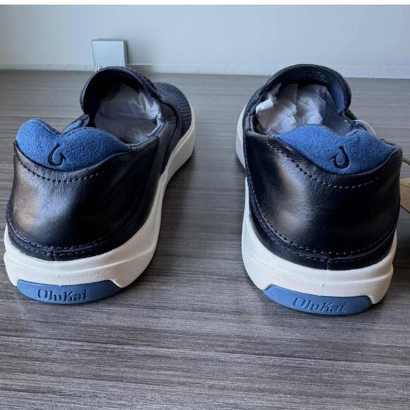 OluKai Lae‘ahi Kapa Slip-On Corduroy Leather Sneakers Loafers Men' Size 8 $120 - Picture 7 of 9